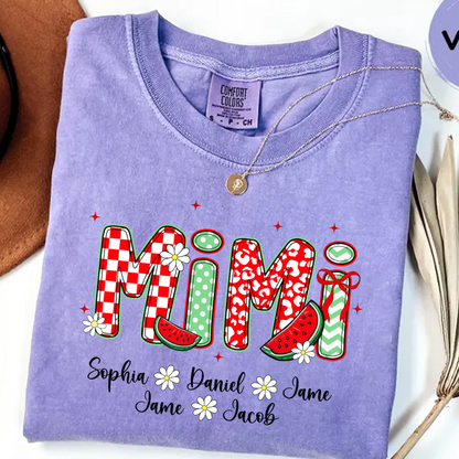 Mimi Watermelon And Grandkids Sweet Summer Time Shirt
