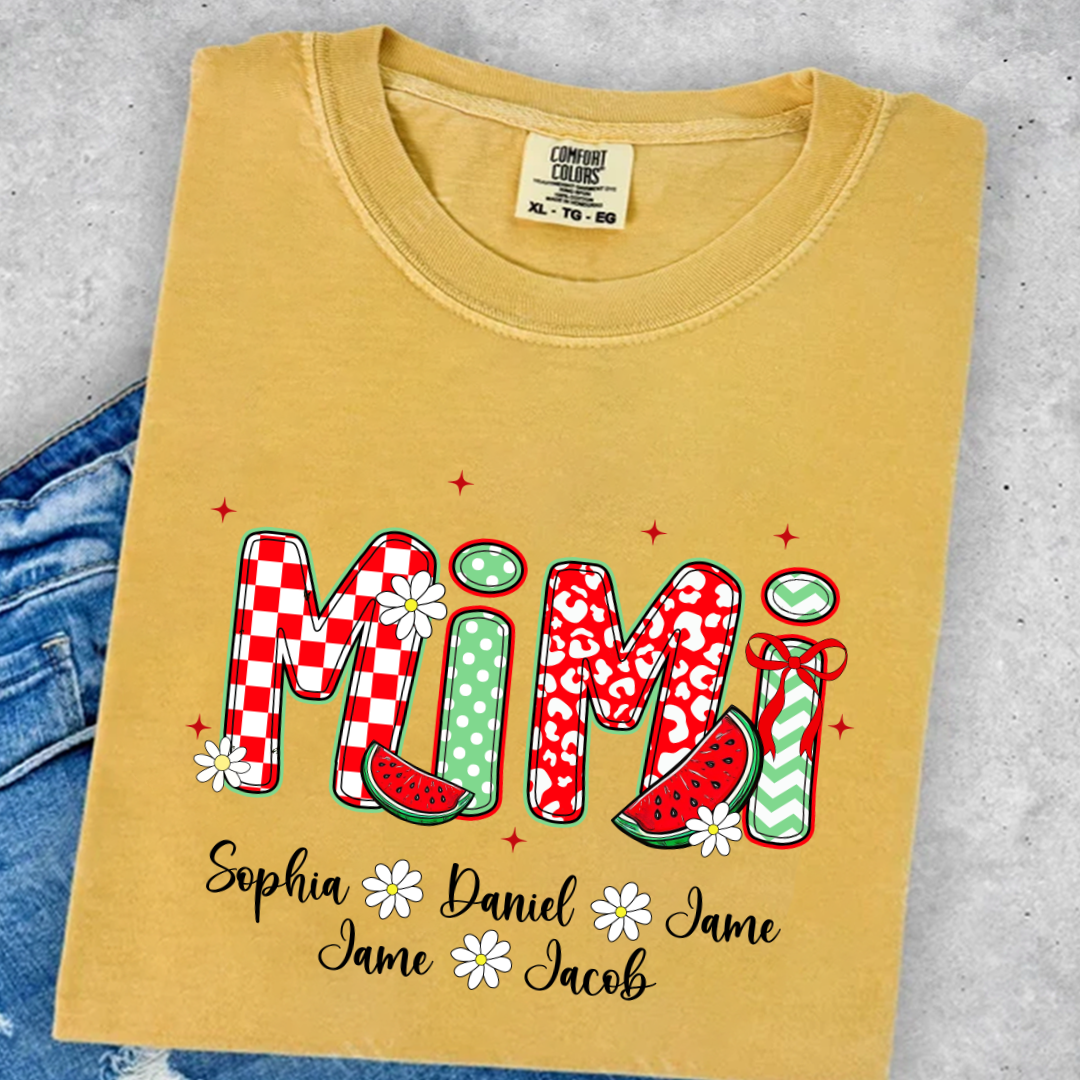 Mimi Watermelon And Grandkids Sweet Summer Time Shirt