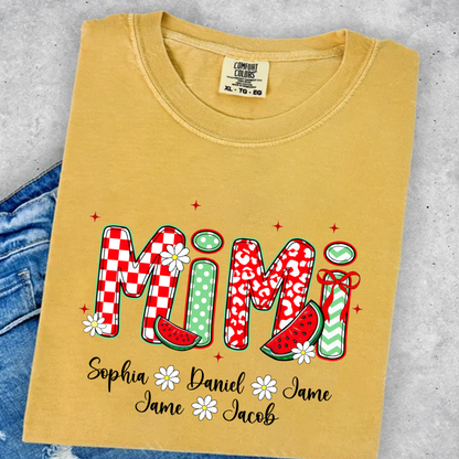 Mimi Watermelon And Grandkids Sweet Summer Time Shirt