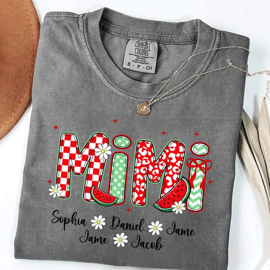 Mimi Watermelon And Grandkids Sweet Summer Time Shirt