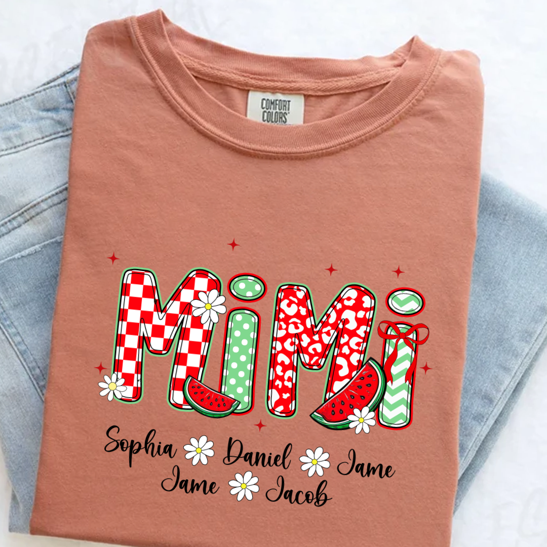 Mimi Watermelon And Grandkids Sweet Summer Time Shirt