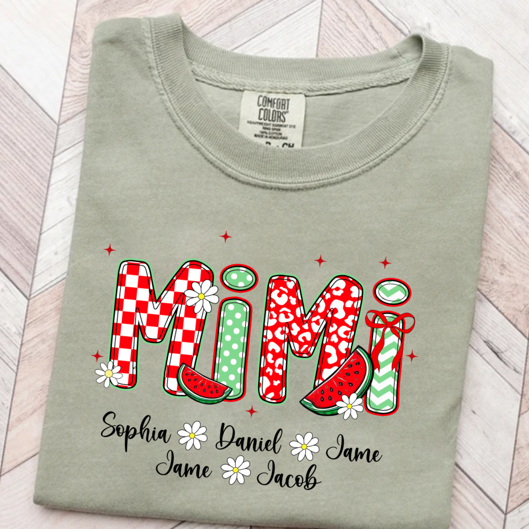 Mimi Watermelon And Grandkids Sweet Summer Time Shirt
