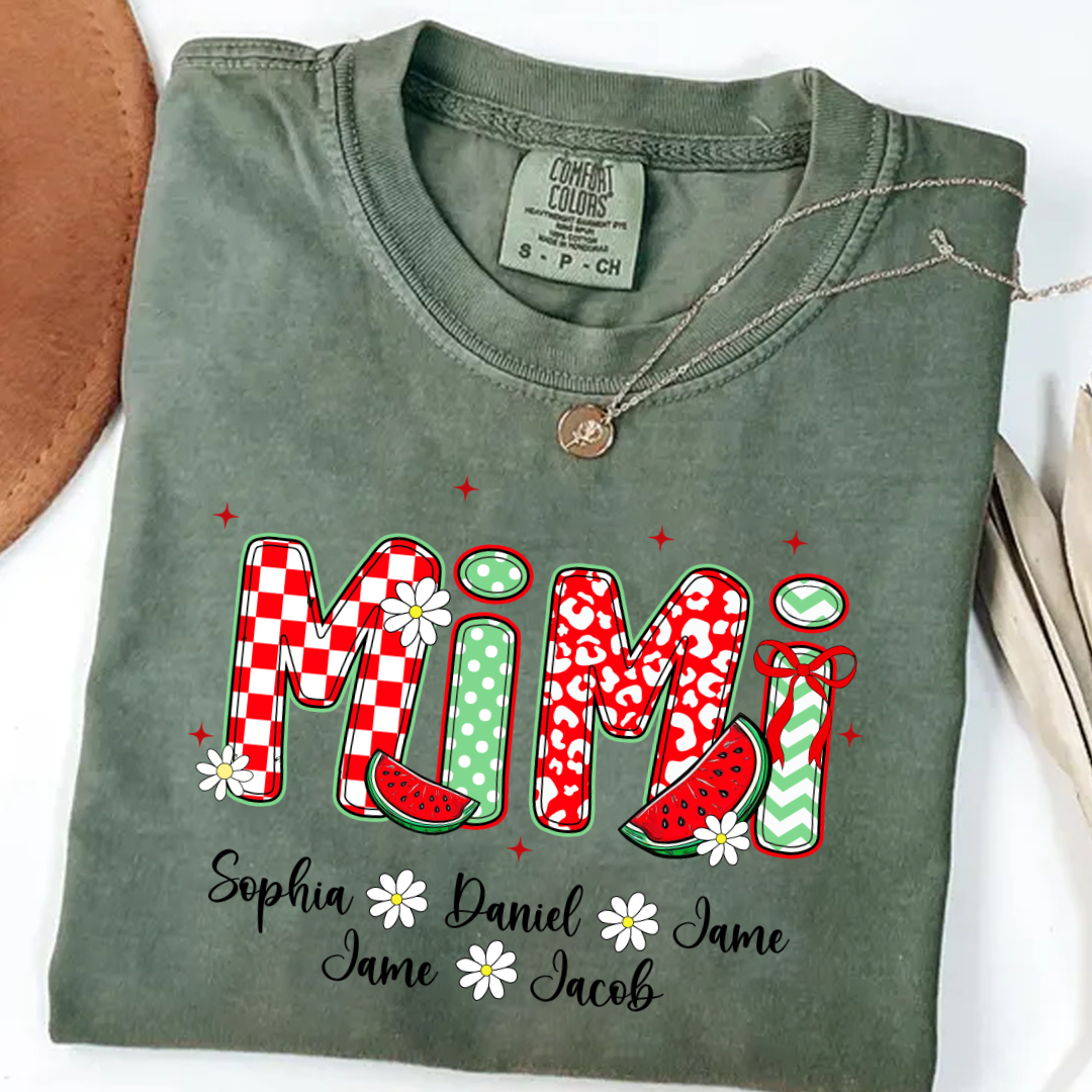Mimi Watermelon And Grandkids Sweet Summer Time Shirt