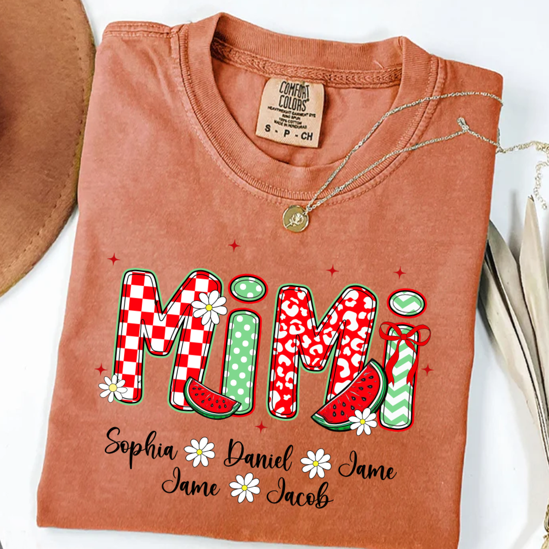 Mimi Watermelon And Grandkids Sweet Summer Time Shirt