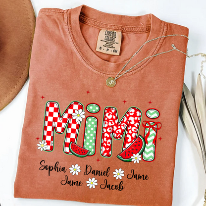 Mimi Watermelon And Grandkids Sweet Summer Time Shirt