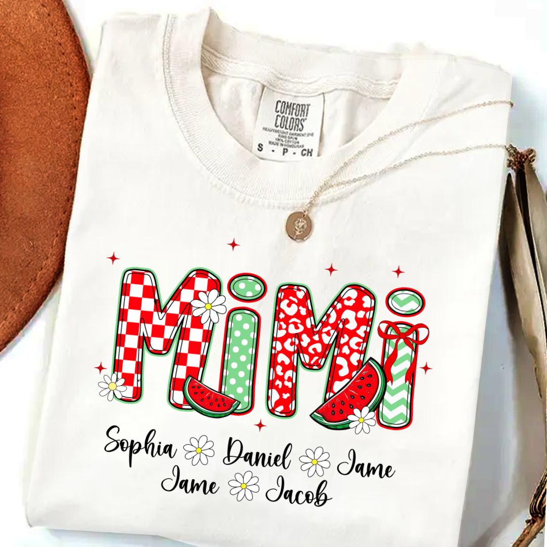 Mimi Watermelon And Grandkids Sweet Summer Time Shirt