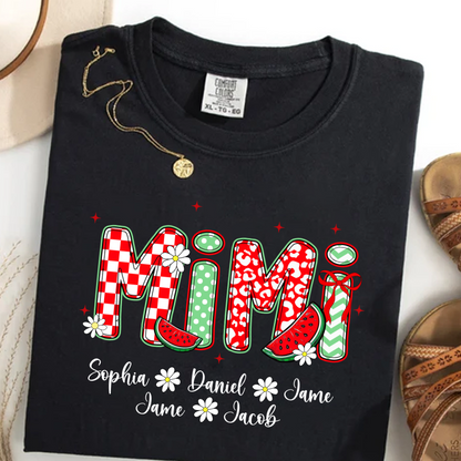 Mimi Watermelon And Grandkids Sweet Summer Time Shirt