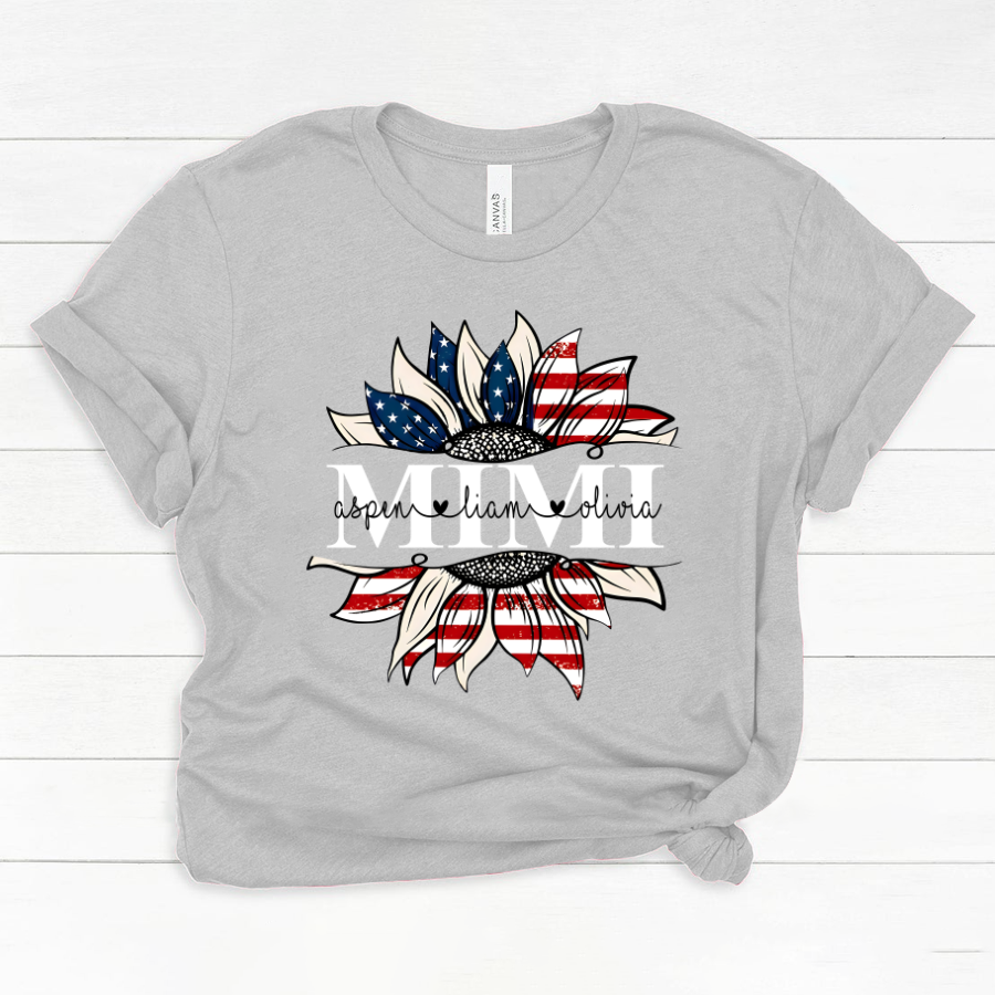 Mimi And Grandkids Sunflower Independence Classic Canvas