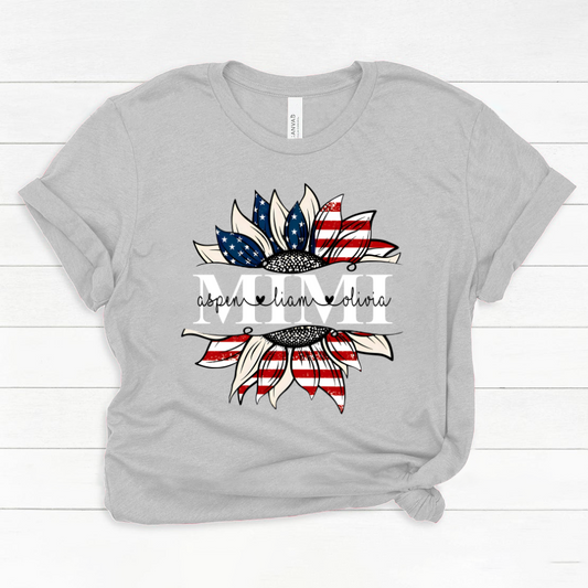 Mimi And Grandkids Sunflower Independence Classic Canvas