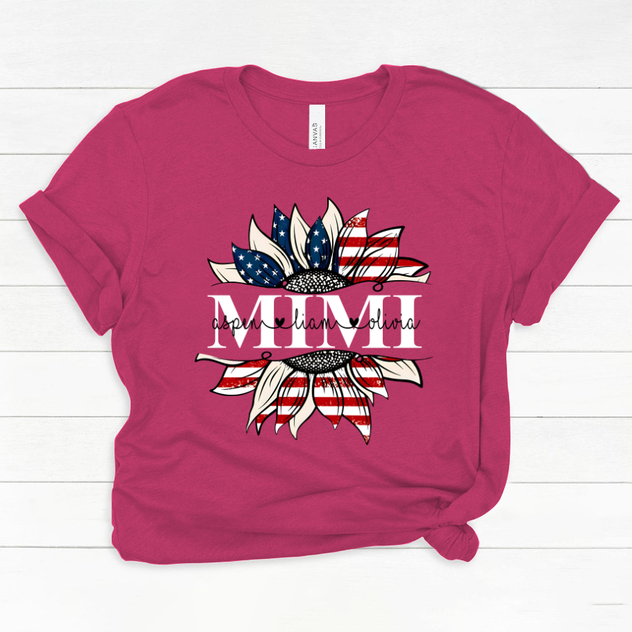 Mimi And Grandkids Sunflower Independence Classic Canvas