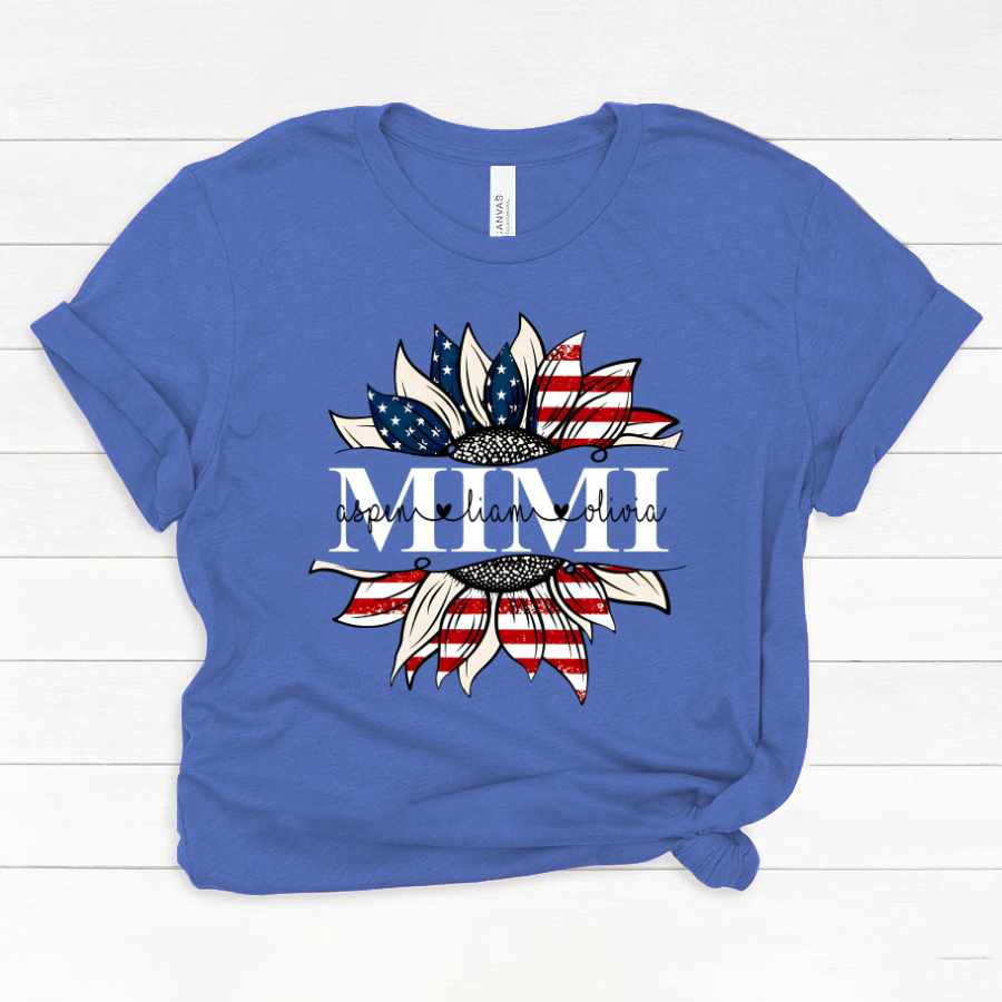 Mimi And Grandkids Sunflower Independence Classic Canvas