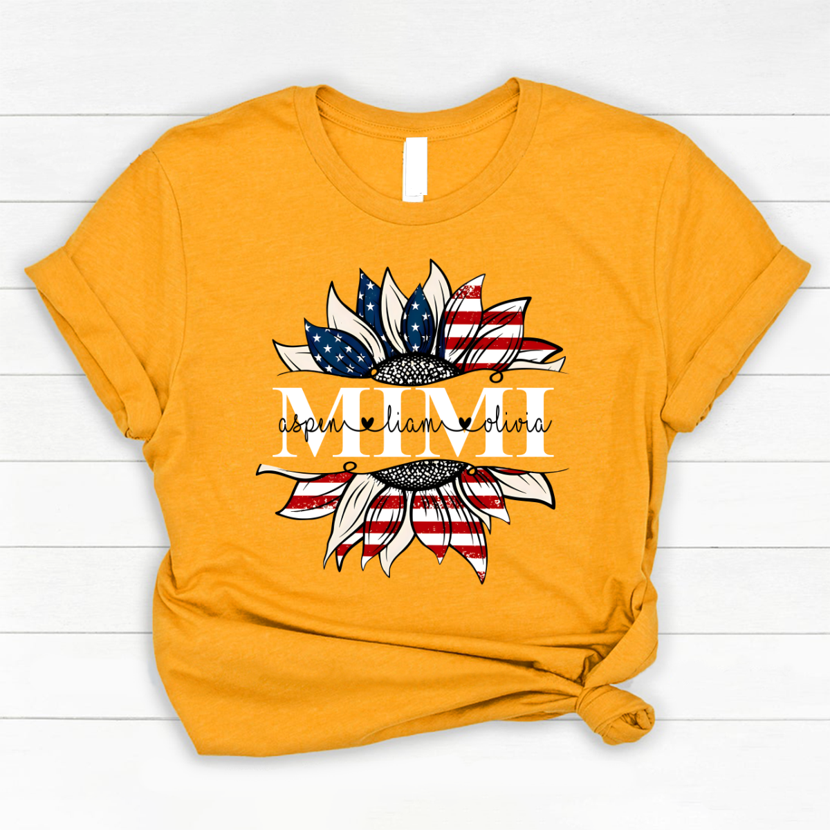 Mimi And Grandkids Sunflower Independence Classic Canvas