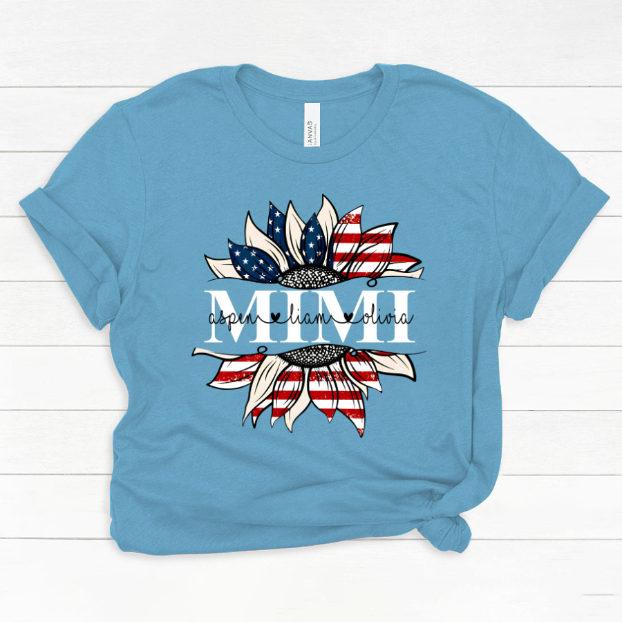 Mimi And Grandkids Sunflower Independence Classic Canvas