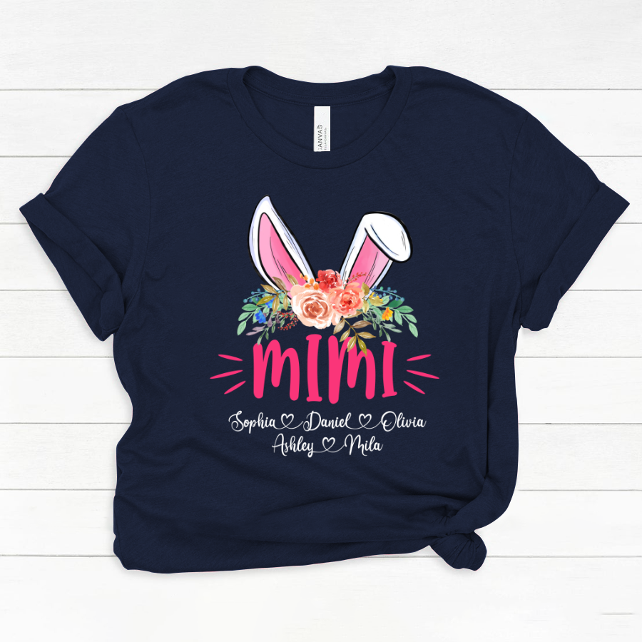 Mimi Bunny And Kid, Gift For Grandma Grammy Nana Mimi CTH01 Classic Canvas