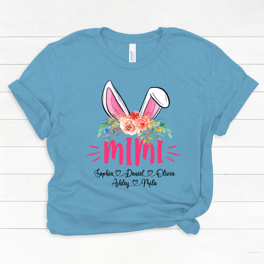 Mimi Bunny And Kid, Gift For Grandma Grammy Nana Mimi CTH01 Classic Canvas