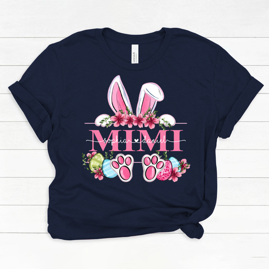 Mimi Bunny And Kids, Gift For Grandma, Grammy, Mama, Nana, Mimi, Mother Day CTH01 Classic Canvas