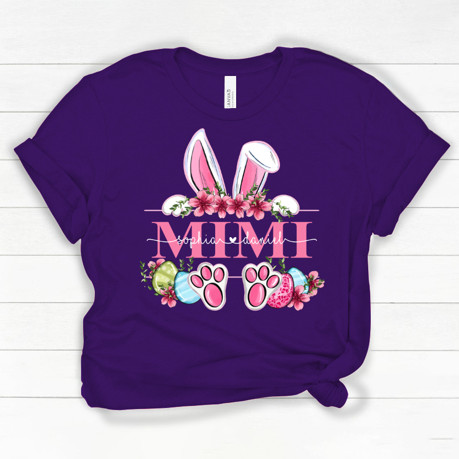 Mimi Bunny And Kids, Gift For Grandma, Grammy, Mama, Nana, Mimi, Mother Day CTH01 Classic Canvas