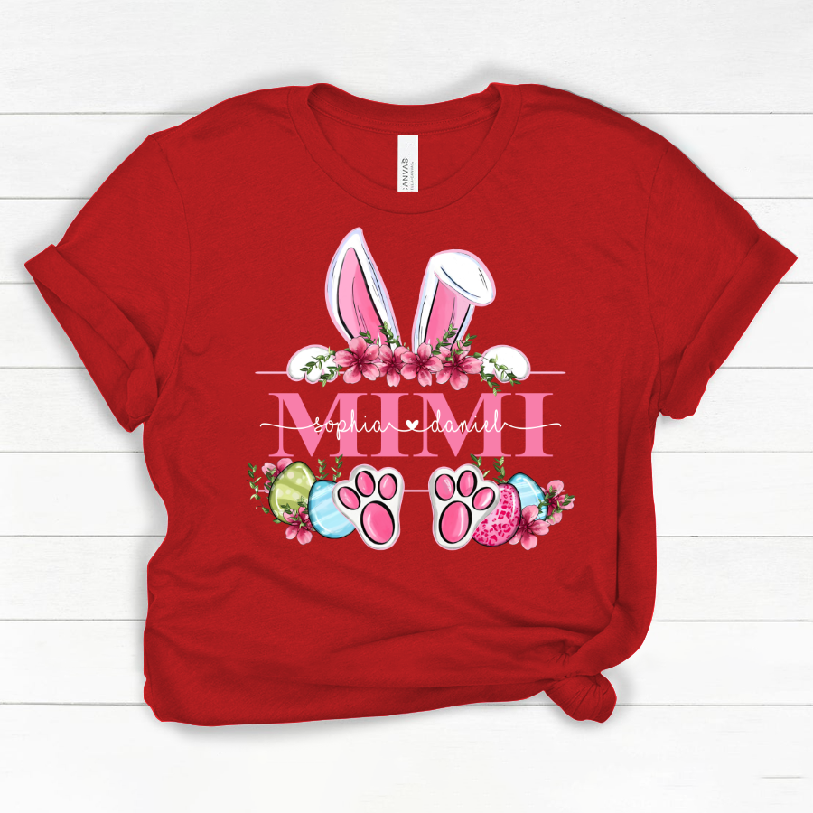Mimi Bunny And Kids, Gift For Grandma, Grammy, Mama, Nana, Mimi, Mother Day CTH01 Classic Canvas