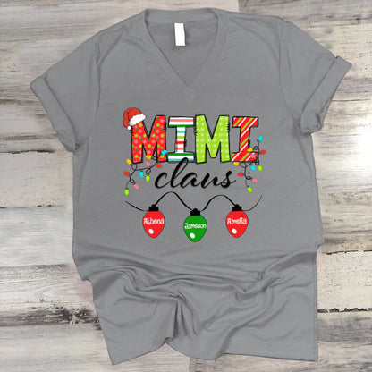 Mimi Claus And Grandkids CTH01 V-Neck