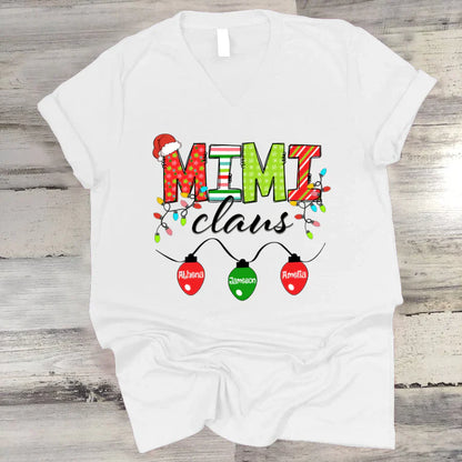 Mimi Claus And Grandkids CTH01 V-Neck