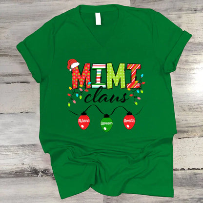 Mimi Claus And Grandkids CTH01 V-Neck