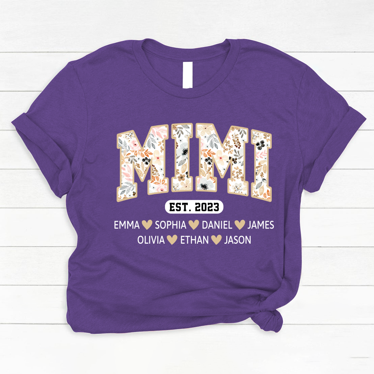 Mimi Est Floral With Grandkids Mother's Day TH Classic Canvas