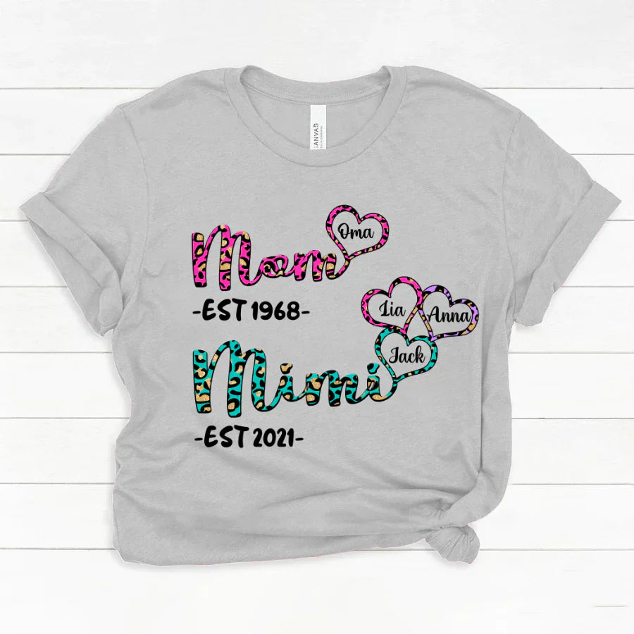 Mom Mimi heart best gifts for family est Classic Canvas