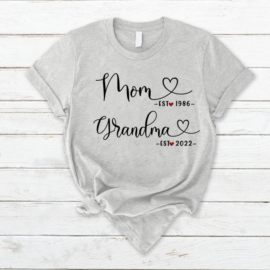 Mom heart est grandma heart est T-Shirt