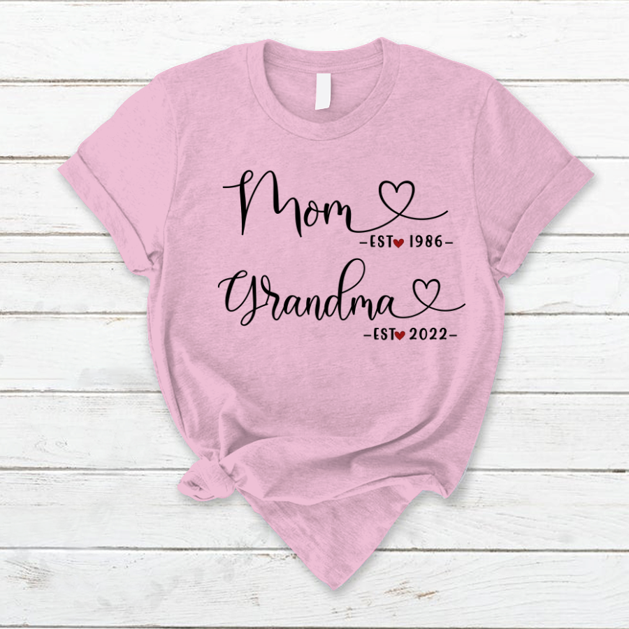 Mom heart est grandma heart est T-Shirt
