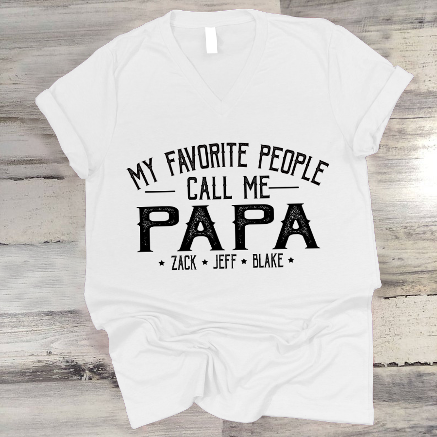 My Favorite People Call Me Papa And Grandkids Shirt