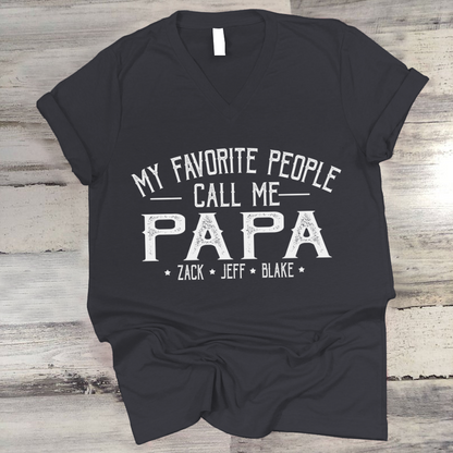 My Favorite People Call Me Papa And Grandkids Shirt