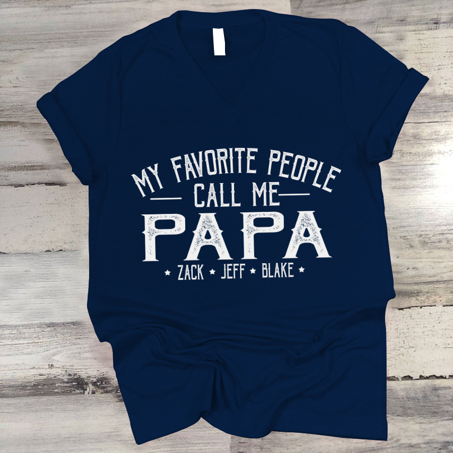 My Favorite People Call Me Papa And Grandkids Shirt