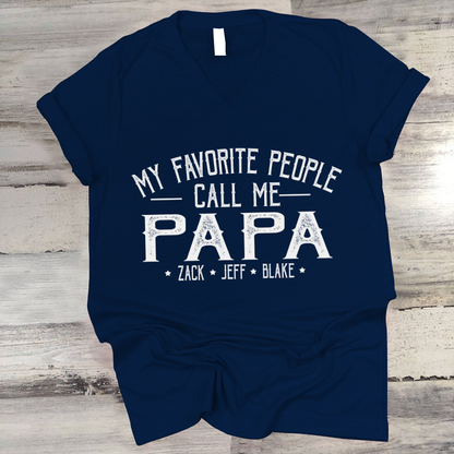 My Favorite People Call Me Papa And Grandkids Shirt