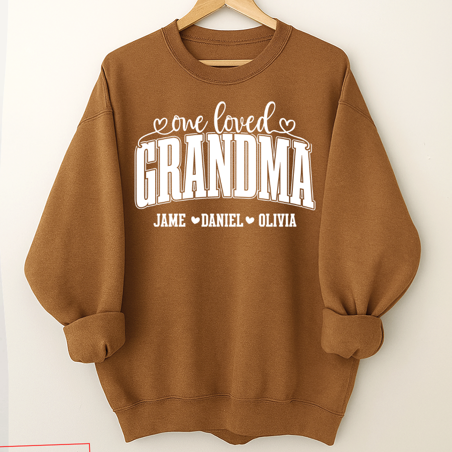 One Loved Grandma, Custom Grandma and Grandkids Name Shirt