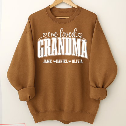 One Loved Grandma, Custom Grandma and Grandkids Name Shirt