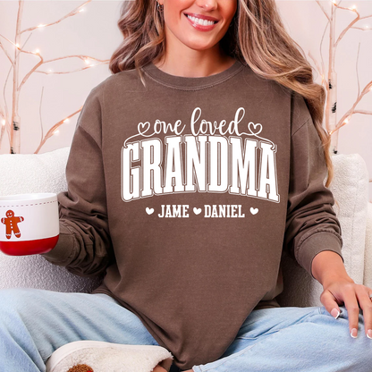 One Loved Grandma, Custom Grandma and Grandkids Name Shirt