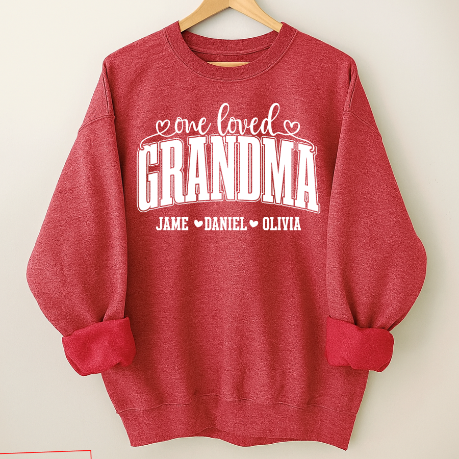 One Loved Grandma, Custom Grandma and Grandkids Name Shirt
