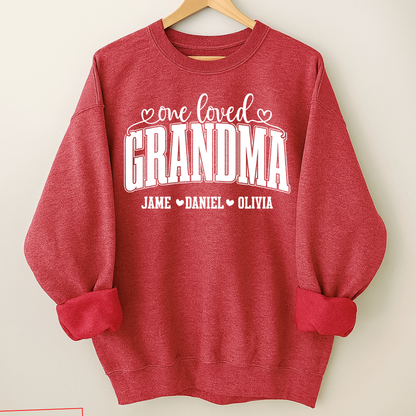 One Loved Grandma, Custom Grandma and Grandkids Name Shirt