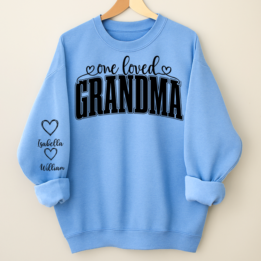 One Loved Grandma, Custom Grandma and Grandkids Name Christmas Gift Shirt