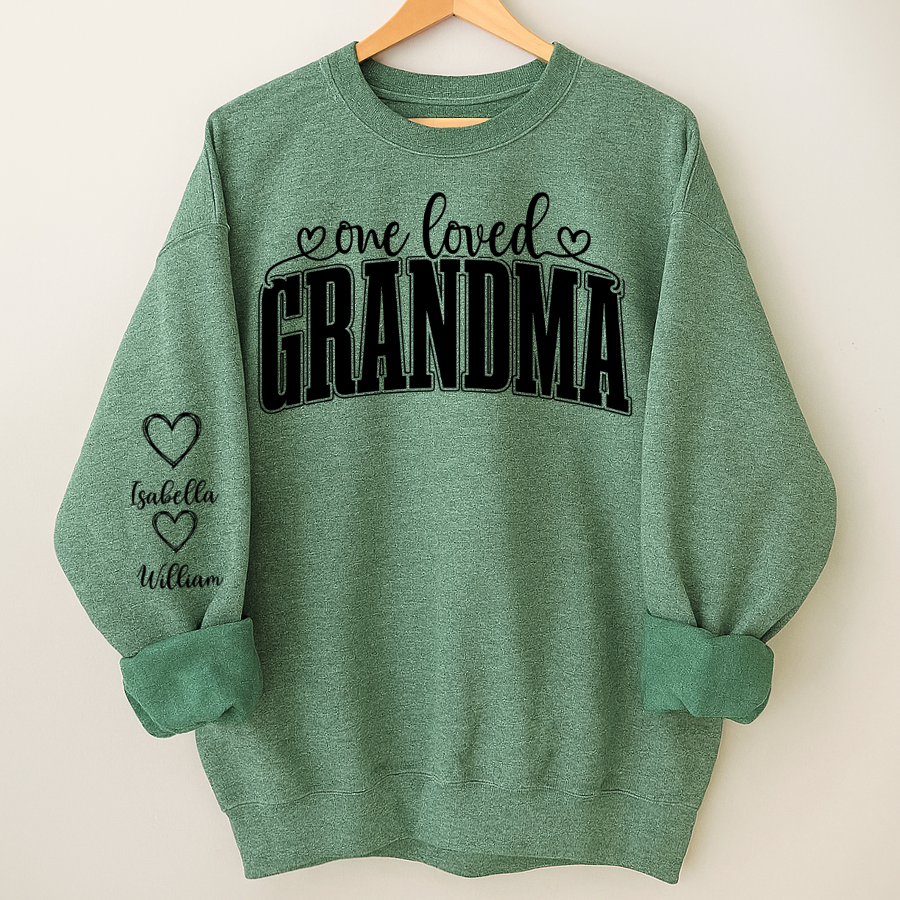 One Loved Grandma, Custom Grandma and Grandkids Name Christmas Gift Shirt