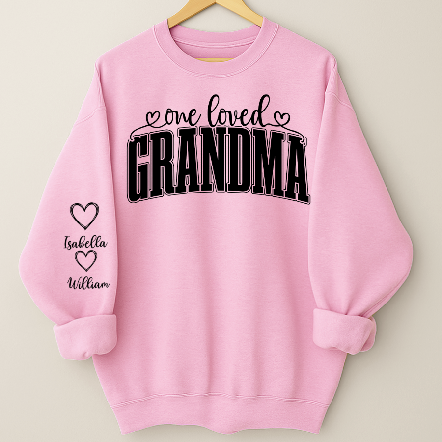One Loved Grandma, Custom Grandma and Grandkids Name Christmas Gift Shirt