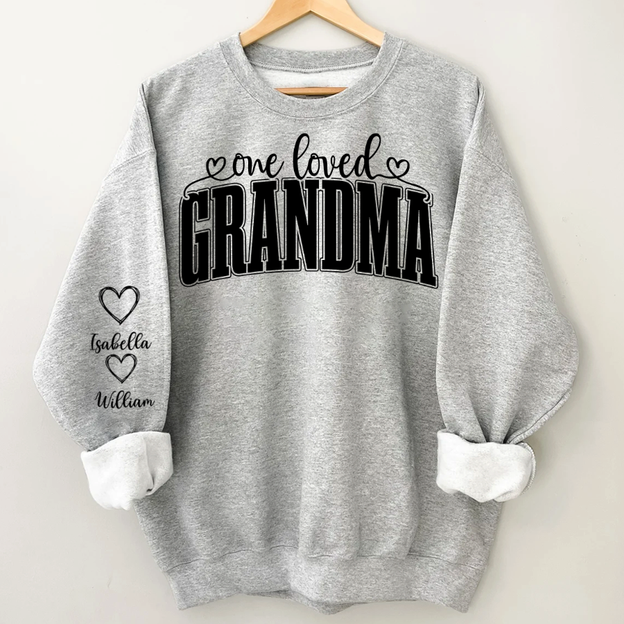 One Loved Grandma, Custom Grandma and Grandkids Name Christmas Gift Shirt