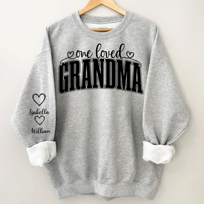 One Loved Grandma, Custom Grandma and Grandkids Name Christmas Gift Shirt