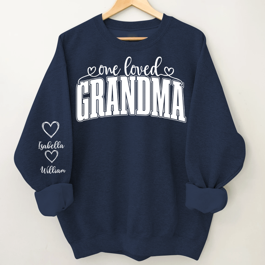 One Loved Grandma, Custom Grandma and Grandkids Name Christmas Gift Shirt