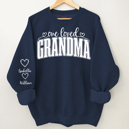 One Loved Grandma, Custom Grandma and Grandkids Name Christmas Gift Shirt