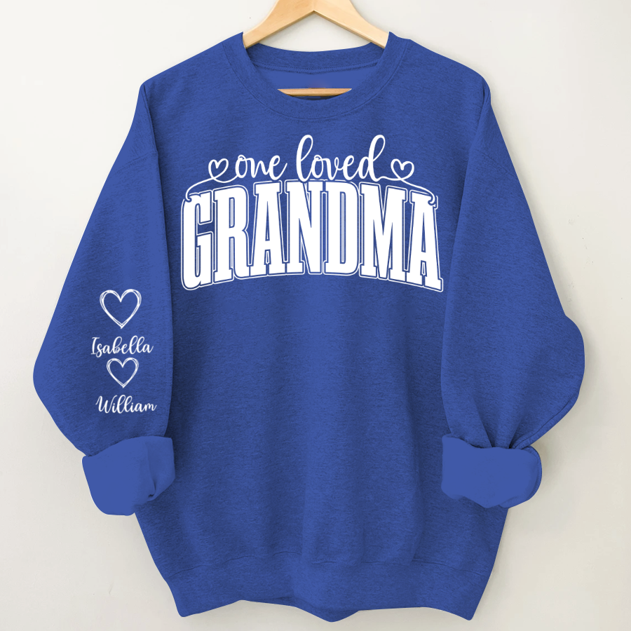 One Loved Grandma, Custom Grandma and Grandkids Name Christmas Gift Shirt