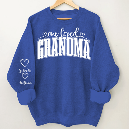 One Loved Grandma, Custom Grandma and Grandkids Name Christmas Gift Shirt