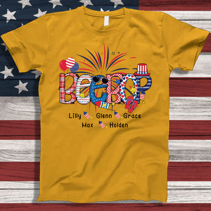 Patriotic Doodle 4th Of July Beebop And Grandkid CTH01 T-Shirt