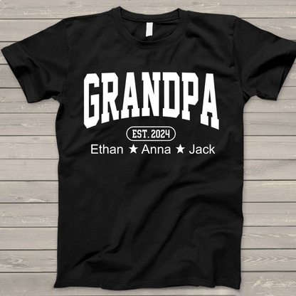 Personalized Dad Grandpa And Grandkids Father's Day Gift Shirt