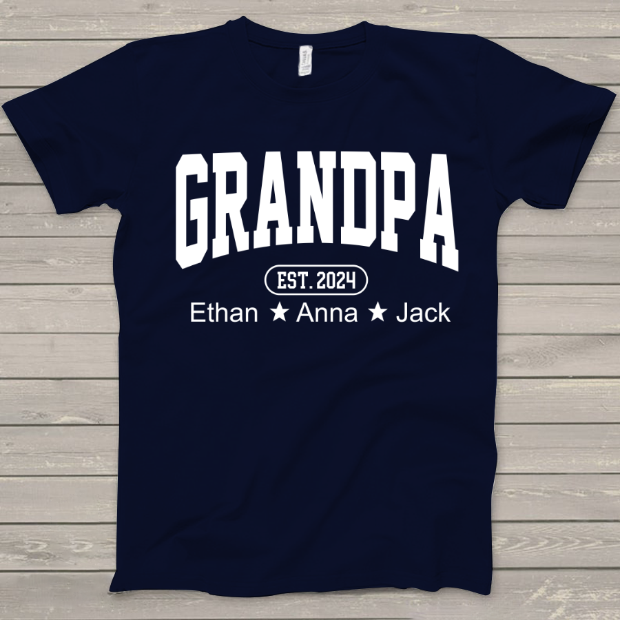 Personalized Dad Grandpa And Grandkids Father's Day Gift Shirt